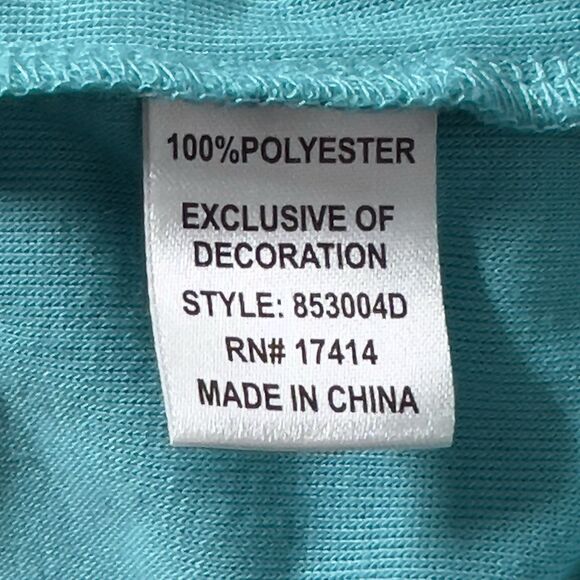 Miss Elaine Relax Full Zip Robe Dress Womens Sz XL Aqua Green Terrycloth Pockets - Picture 8 of 11